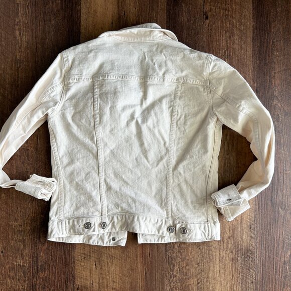 J. Crew Ivory Denim Jacket Women's Size XS - Picture 6 of 7